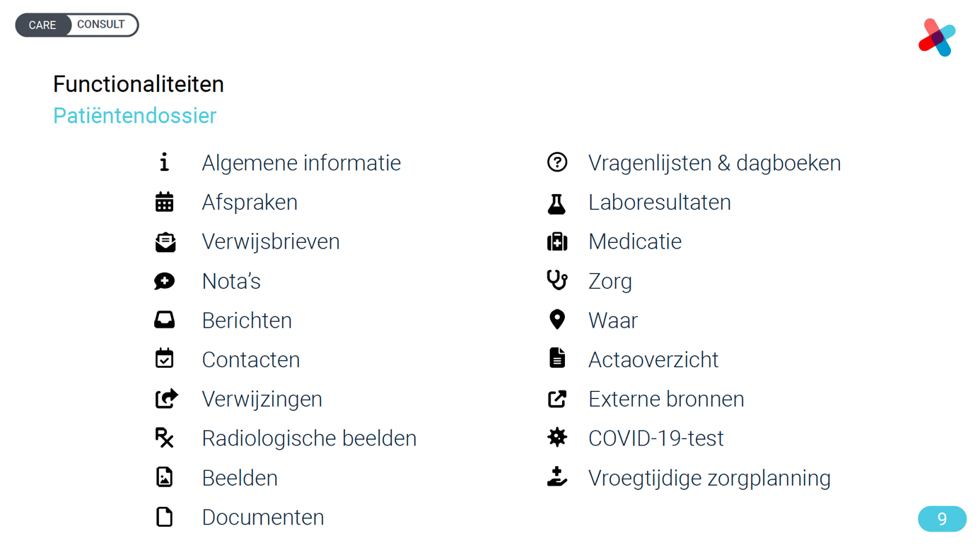 nexuzhealth consult functionaliteiten patiëntendossier